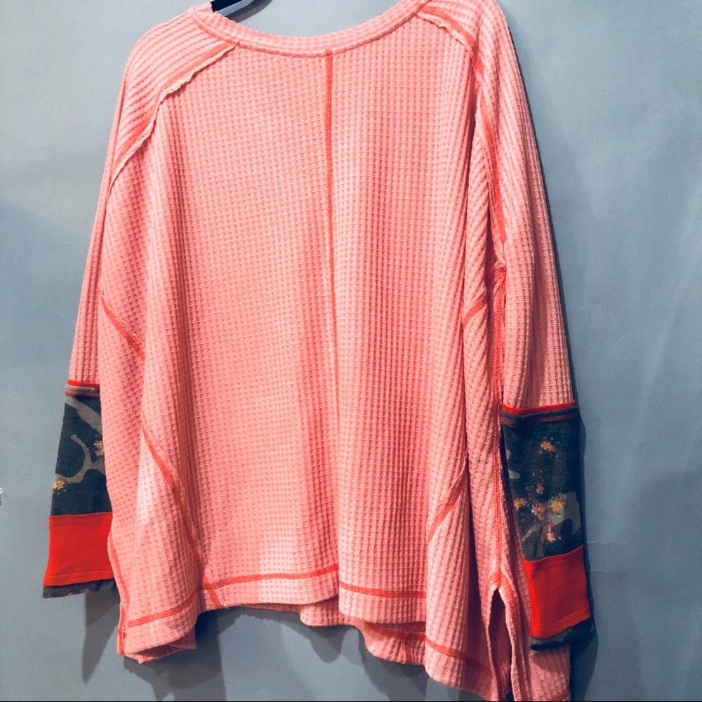 FREE PEOPLE Leopard accents thermal Top NWT - Picture 7 of 7